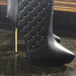 Size 7, Bebe stilettos, ankle high boots